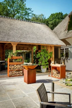 Armario De Almacenaje De Madera Con 3 Estantes -Óptimo Barbacoa Tienda Armario de Almacenaje de Madera con 3 Estantes 2