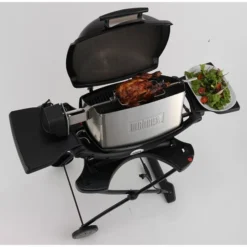 Asador Giratorio Para Weber Q 200, 2000, 2200 Y 2400 -Óptimo Barbacoa Tienda Asador Giratorio para Weber Q 2002000 2