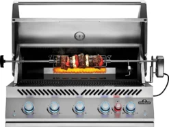 Napoleon Serie 700 38 RB Encastrar BIG38RBPSS 20 Napoleon Serie 700 38 RB Encastrar BIG38RBPSS -Óptimo Barbacoa Tienda BIG38RB Grillhead Str Open KnobsLit BurnerOn Rotisserie WithFood 1
