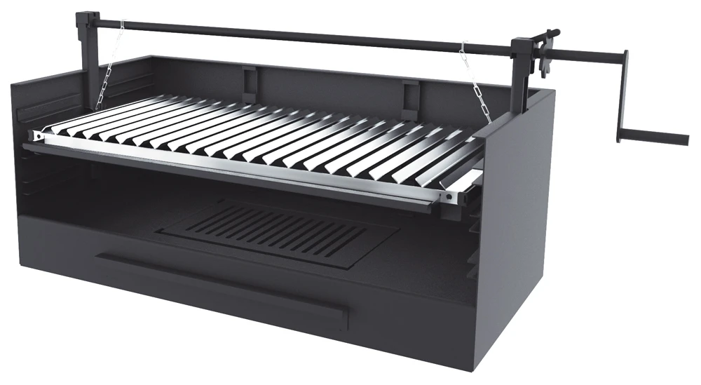 Barbacoa De Carbón Y Leña 80 Cm Con Elevador 1 Barbacoa De Carbón Y Leña 80 Cm Con Elevador