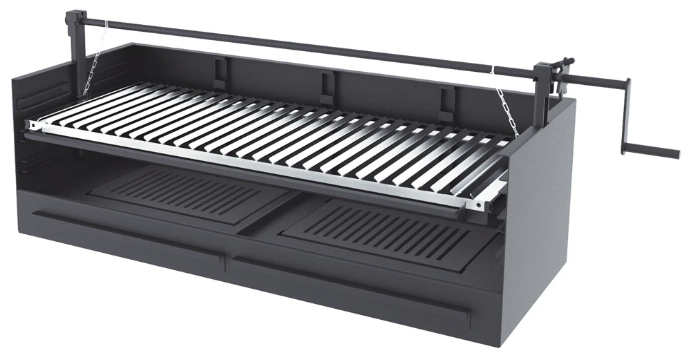 Barbacoa De Carbón Y Leña 100 Cm Con Elevador 1 Barbacoa De Carbón Y Leña 100 Cm Con Elevador