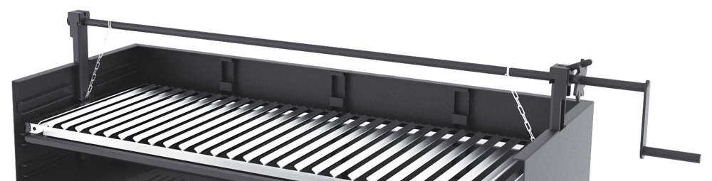 Barbacoa De Carbón Y Leña 100 Cm Con Elevador 2 Barbacoa De Carbón Y Leña 100 Cm Con Elevador - Imagen 2