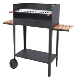 Barbacoa De Carbón Y Leña 60 Cm Con Carro