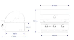 Bull Steer Premium Para Encastrar Gas Natural -Óptimo Barbacoa Tienda Barbacoa Gas Bull Steer Premium Encastrar 5 ml