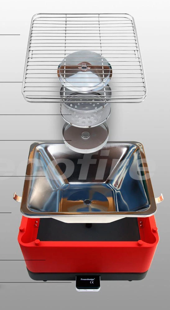 Barbacoa Portatil Sin Humo Teide Blanco 5 Barbacoa Portatil Sin Humo Teide Blanco - Imagen 5