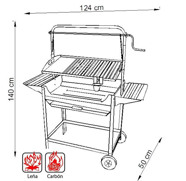 IMEX Barbacoa Todo Acero Inoxidable Con Elevador Deluxe II 3 IMEX Barbacoa Todo Acero Inoxidable Con Elevador Deluxe II - Imagen 3