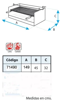 Cajon Barbacoa Argentina 149 Cm. Con Elevador 5 Cajon Barbacoa Argentina 149 Cm. Con Elevador -Óptimo Barbacoa Tienda Cajon Barbacoa Argentina 149 cm con Elevador 3