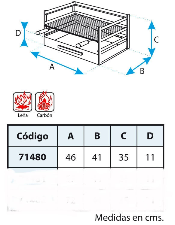 Cajon Barbacoa Fijar En Pared Pequeño 3 Cajon Barbacoa Fijar En Pared Pequeño - Imagen 3