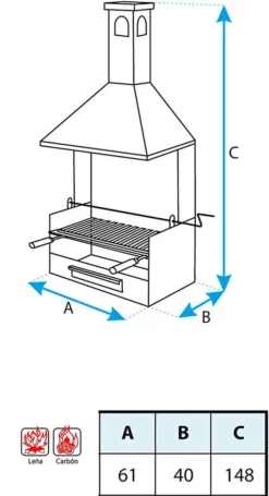 Cajon Barbacoa Con Chimenea Pequeño -Óptimo Barbacoa Tienda Cajon Barbacoa con Chimenea pequeno 2