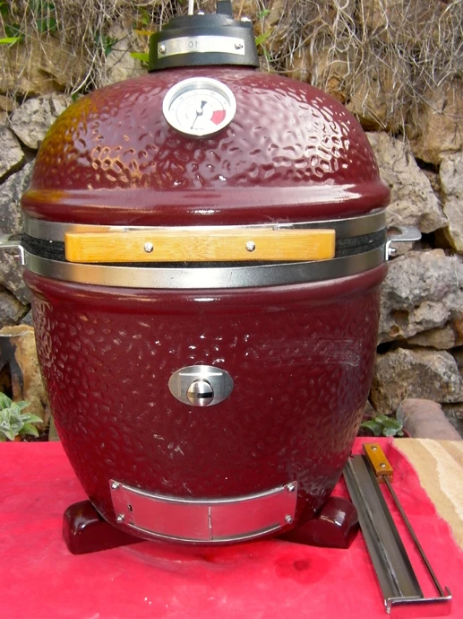 Kamado Monolith Junior Pro Series 2.0 Burdeos 4 Kamado Monolith Junior Pro Series 2.0 Burdeos - Imagen 4