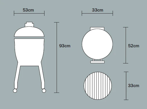 Kamado Monolith Junior Pro Series 2.0 Burdeos Con Pies 11 Kamado Monolith Junior Pro Series 2.0 Burdeos Con Pies - Imagen 11