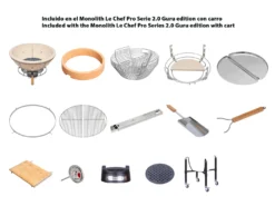 Kamado Monolith Le Chef Pro Series 2.0 Burdeos Con Pies 31 Kamado Monolith Le Chef Pro Series 2.0 Burdeos Con Pies -Óptimo Barbacoa Tienda Kamado Monolith LeCHEF Rojo 051J4