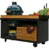 Mesa Con Tabla Teca Ofyr Negro Big Green Egg