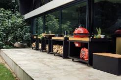 Mesa Con Tabla Teca Ofyr Negro Big Green Egg -Óptimo Barbacoa Tienda Mesa con tabla Teca Ofyr Negro Big Green Egg O K T PRO B TW BGE 7