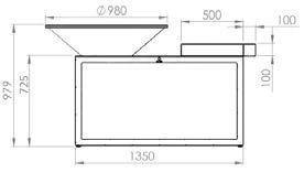 Ofyr Isla Cerámica Negro Gris Claro OIB-100-100-CL - Imagen 7