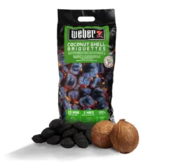 Weber Saco 4 Kg De Briquetas De Coco -Óptimo Barbacoa Tienda Saco 4 Kg de Briquetas de Coco 3