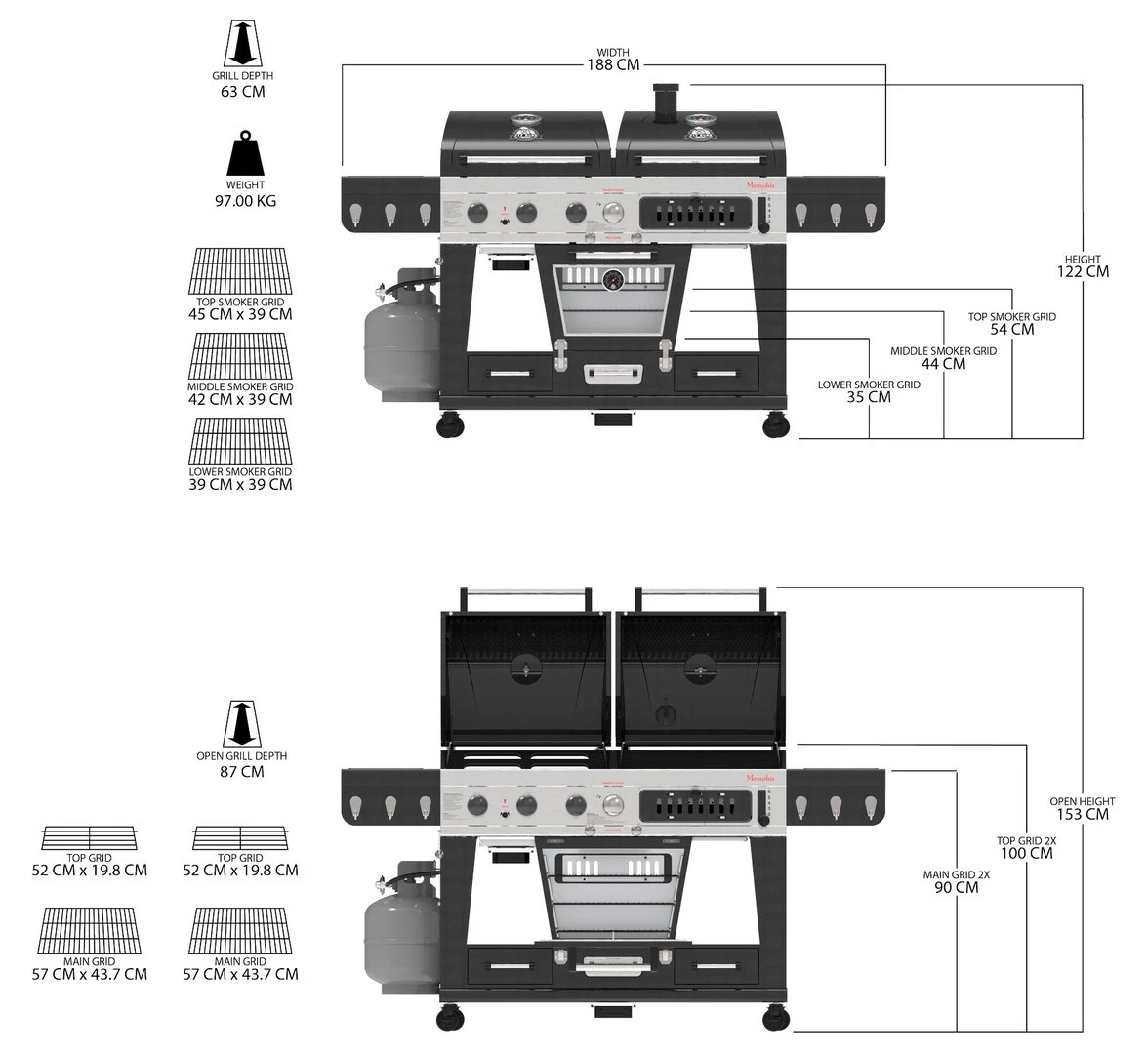 Barbacoa Combo Memphis Pit Boss PBMEMU1 12 Barbacoa Combo Memphis Pit Boss PBMEMU1 - Imagen 12
