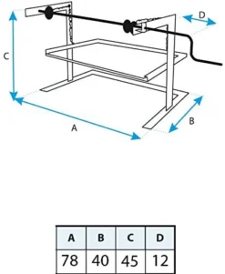 Soporte Elevador Con Escuadra Grande -Óptimo Barbacoa Tienda Soporte Elevador barbacoas Escuadra grande 71574 2