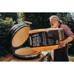 Kamado Monolith Classic Pro Series 2.0 Guru Edition Con Carro -Óptimo Barbacoa Tienda barbacoa kamado carbon monolith classic pro serie 2 0 GURU con carro y mesas 9