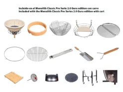 Kamado Monolith Classic Pro Series 2.0 Guru Edition Con Carro -Óptimo Barbacoa Tienda barbacoa kamado carbon monolith classic pro serie 2 0 GURU con carro y mesas 1